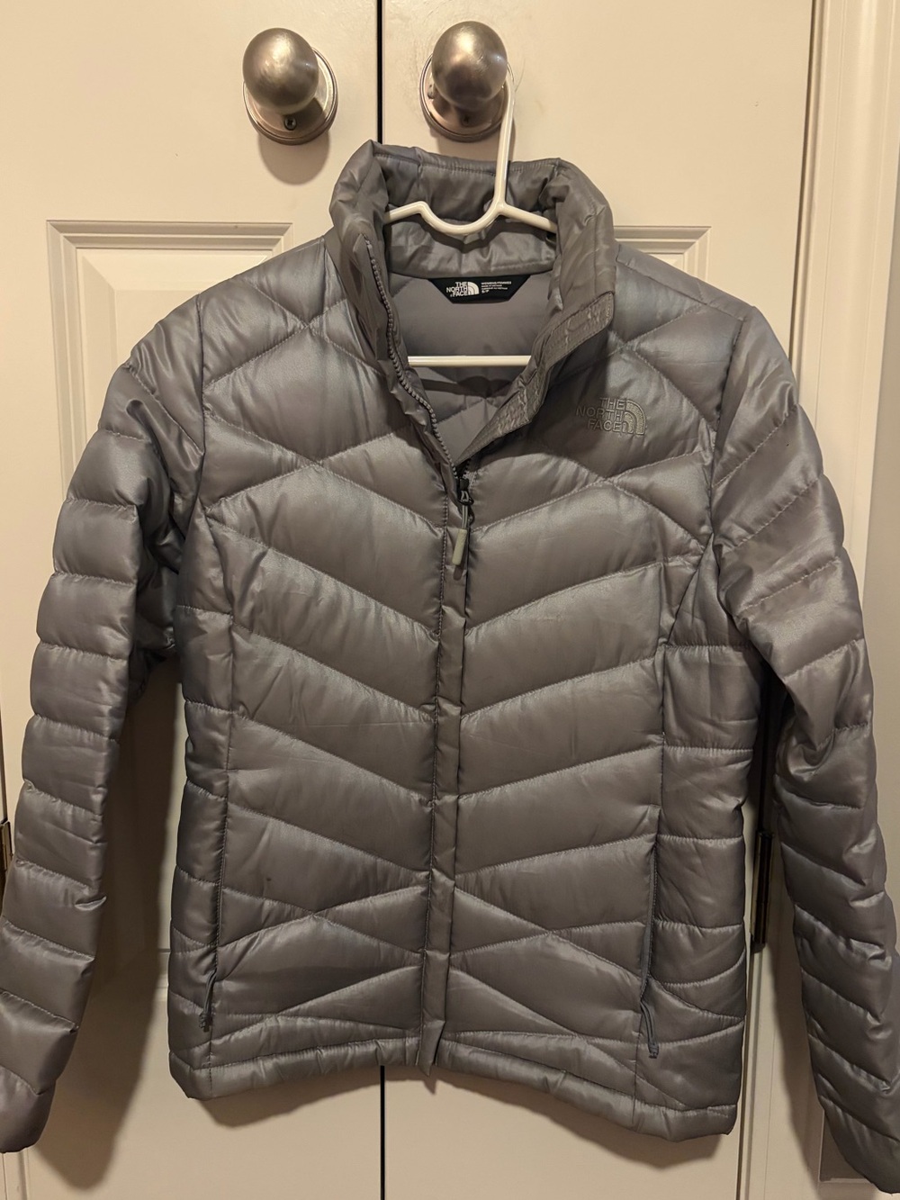 The North Face Aconcagua 550 Down Puffer Jacket - Metallic Silver - Women’s